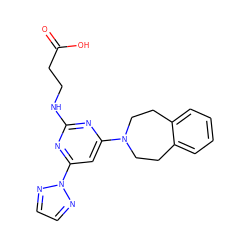 O=C(O)CCNc1nc(N2CCc3ccccc3CC2)cc(-n2nccn2)n1 ZINC000653694225