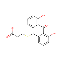 O=C(O)CCSC1c2cccc(O)c2C(=O)c2c(O)cccc21 ZINC000013757243