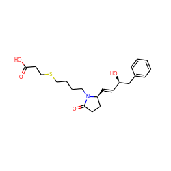 O=C(O)CCSCCCCN1C(=O)CC[C@@H]1/C=C/[C@@H](O)Cc1ccccc1 ZINC000013488397