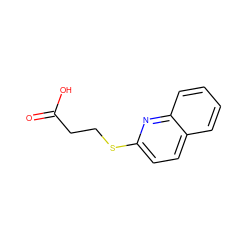 O=C(O)CCSc1ccc2ccccc2n1 ZINC000006146180