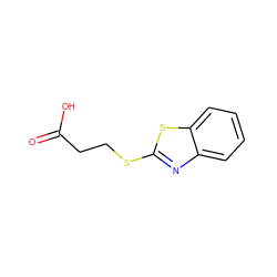 O=C(O)CCSc1nc2ccccc2s1 ZINC000000192890