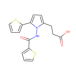 O=C(O)CCc1ccc(-c2cccs2)n1NC(=O)c1cccs1 ZINC000003612534