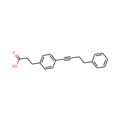 O=C(O)CCc1ccc(C#CCCc2ccccc2)cc1 ZINC000653737798