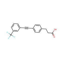 O=C(O)CCc1ccc(C#Cc2cccc(C(F)(F)F)c2)cc1 ZINC000045497573