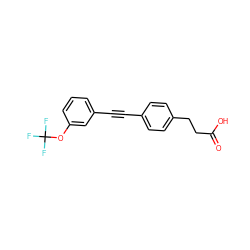 O=C(O)CCc1ccc(C#Cc2cccc(OC(F)(F)F)c2)cc1 ZINC000095594651