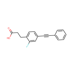 O=C(O)CCc1ccc(C#Cc2ccccc2)cc1F ZINC000096270399