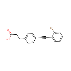 O=C(O)CCc1ccc(C#Cc2ccccc2Br)cc1 ZINC000095596921