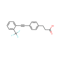 O=C(O)CCc1ccc(C#Cc2ccccc2C(F)(F)F)cc1 ZINC000095593563