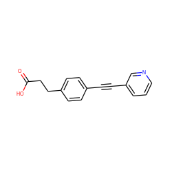 O=C(O)CCc1ccc(C#Cc2cccnc2)cc1 ZINC000072118810