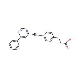 O=C(O)CCc1ccc(C#Cc2ccnc(-c3ccccc3)c2)cc1 ZINC000072116995