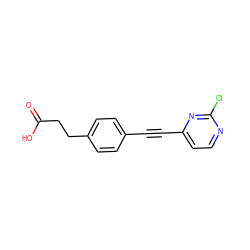 O=C(O)CCc1ccc(C#Cc2ccnc(Cl)n2)cc1 ZINC000072142720