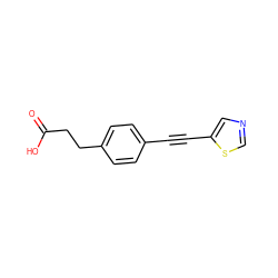 O=C(O)CCc1ccc(C#Cc2cncs2)cc1 ZINC000072116331