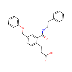 O=C(O)CCc1ccc(COc2ccccc2)cc1C(=O)NCCc1ccccc1 ZINC000045336723