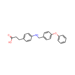 O=C(O)CCc1ccc(NCc2ccc(Oc3ccccc3)cc2)cc1 ZINC000014979029