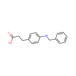 O=C(O)CCc1ccc(NCc2ccccc2)cc1 ZINC000014978997