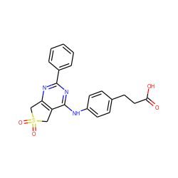 O=C(O)CCc1ccc(Nc2nc(-c3ccccc3)nc3c2CS(=O)(=O)C3)cc1 ZINC000096923881