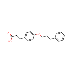 O=C(O)CCc1ccc(OCCCc2ccccc2)cc1 ZINC000011951134