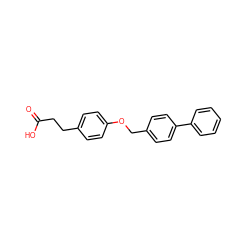 O=C(O)CCc1ccc(OCc2ccc(-c3ccccc3)cc2)cc1 ZINC000066103566