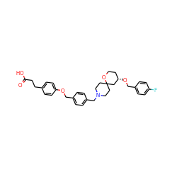 O=C(O)CCc1ccc(OCc2ccc(CN3CCC4(CC3)C[C@@H](OCc3ccc(F)cc3)CCO4)cc2)cc1 ZINC001772625826