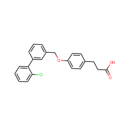 O=C(O)CCc1ccc(OCc2cccc(-c3ccccc3Cl)c2)cc1 ZINC000066111581