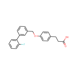 O=C(O)CCc1ccc(OCc2cccc(-c3ccccc3F)c2)cc1 ZINC000066104875