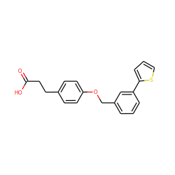 O=C(O)CCc1ccc(OCc2cccc(-c3cccs3)c2)cc1 ZINC000059871711