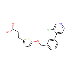 O=C(O)CCc1ccc(OCc2cccc(-c3ccncc3Cl)c2)s1 ZINC001772584854