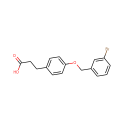 O=C(O)CCc1ccc(OCc2cccc(Br)c2)cc1 ZINC000071296668