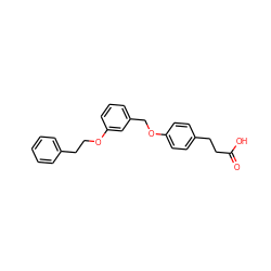 O=C(O)CCc1ccc(OCc2cccc(OCCc3ccccc3)c2)cc1 ZINC000066114187