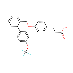 O=C(O)CCc1ccc(OCc2ccccc2-c2ccc(OC(F)(F)F)cc2)cc1 ZINC000084704059