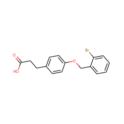 O=C(O)CCc1ccc(OCc2ccccc2Br)cc1 ZINC000071318341