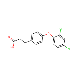 O=C(O)CCc1ccc(Oc2ccc(Cl)cc2Cl)cc1 ZINC000011889780