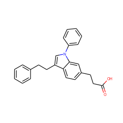 O=C(O)CCc1ccc2c(CCc3ccccc3)cn(-c3ccccc3)c2c1 ZINC000299828081