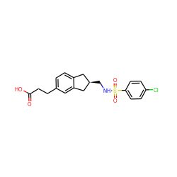 O=C(O)CCc1ccc2c(c1)C[C@H](CNS(=O)(=O)c1ccc(Cl)cc1)C2 ZINC000027325706