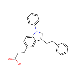 O=C(O)CCc1ccc2c(c1)c(CCc1ccccc1)cn2-c1ccccc1 ZINC000141281074