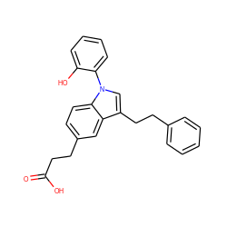 O=C(O)CCc1ccc2c(c1)c(CCc1ccccc1)cn2-c1ccccc1O ZINC000140825517