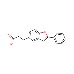 O=C(O)CCc1ccc2oc(-c3ccccc3)cc2c1 ZINC000071329762