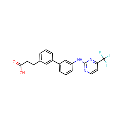 O=C(O)CCc1cccc(-c2cccc(Nc3nccc(C(F)(F)F)n3)c2)c1 ZINC001772611445