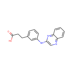 O=C(O)CCc1cccc(Nc2cnc3ccccc3n2)c1 ZINC000072107913