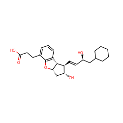 O=C(O)CCc1cccc2c1O[C@H]1C[C@@H](O)[C@H](/C=C/[C@@H](O)CC3CCCCC3)[C@@H]21 ZINC000003800589