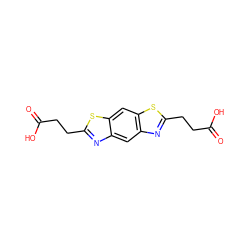 O=C(O)CCc1nc2cc3nc(CCC(=O)O)sc3cc2s1 ZINC000002361477