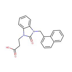 O=C(O)CCn1c(=O)n(Cc2cccc3ccccc23)c2ccccc21 ZINC000072142822