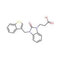 O=C(O)CCn1c(=O)n(Cc2csc3ccccc23)c2ccccc21 ZINC000072178346