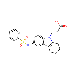 O=C(O)CCn1c2c(c3cc(NS(=O)(=O)c4ccccc4)ccc31)CCCC2 ZINC000028133979