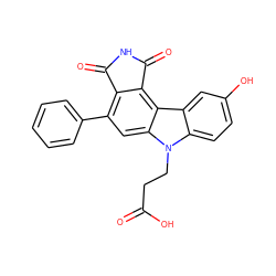 O=C(O)CCn1c2ccc(O)cc2c2c3c(c(-c4ccccc4)cc21)C(=O)NC3=O ZINC000016052180