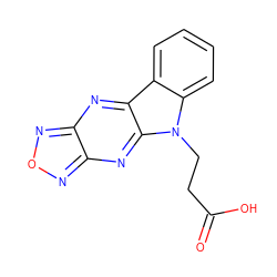 O=C(O)CCn1c2ccccc2c2nc3nonc3nc21 ZINC000474608461