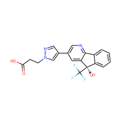 O=C(O)CCn1cc(-c2cnc3c(c2)[C@](O)(C(F)(F)F)c2ccccc2-3)cn1 ZINC000144892037