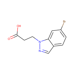 O=C(O)CCn1ncc2ccc(Br)cc21 ZINC000218663552