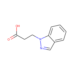 O=C(O)CCn1ncc2ccccc21 ZINC000000315584