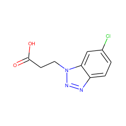 O=C(O)CCn1nnc2ccc(Cl)cc21 ZINC001772634033